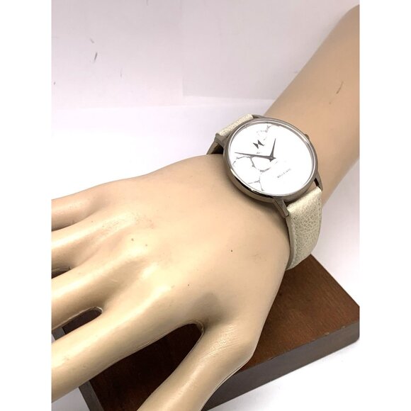 MVMT Women's Watch QMB01-Tima Quartz White Gray Marble Dial Leather Band 38mm - Picture 5 of 14